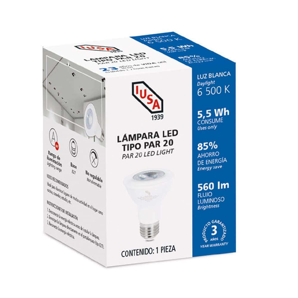 IUSA - Foco led par luz blanca 9w iusa