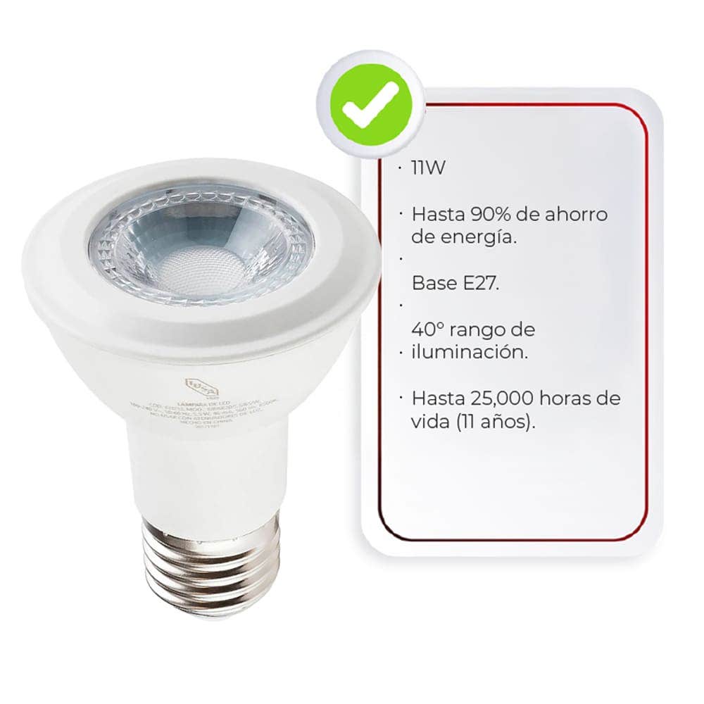 IUSA - Foco led par luz blanca 11w