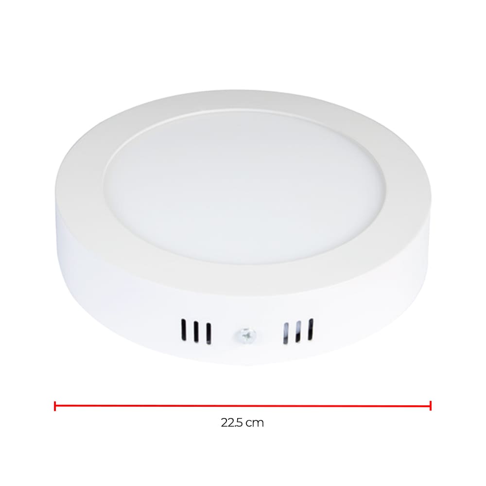 IUSA - Luminaria led redonda para sobreponer fija blanca 18 w