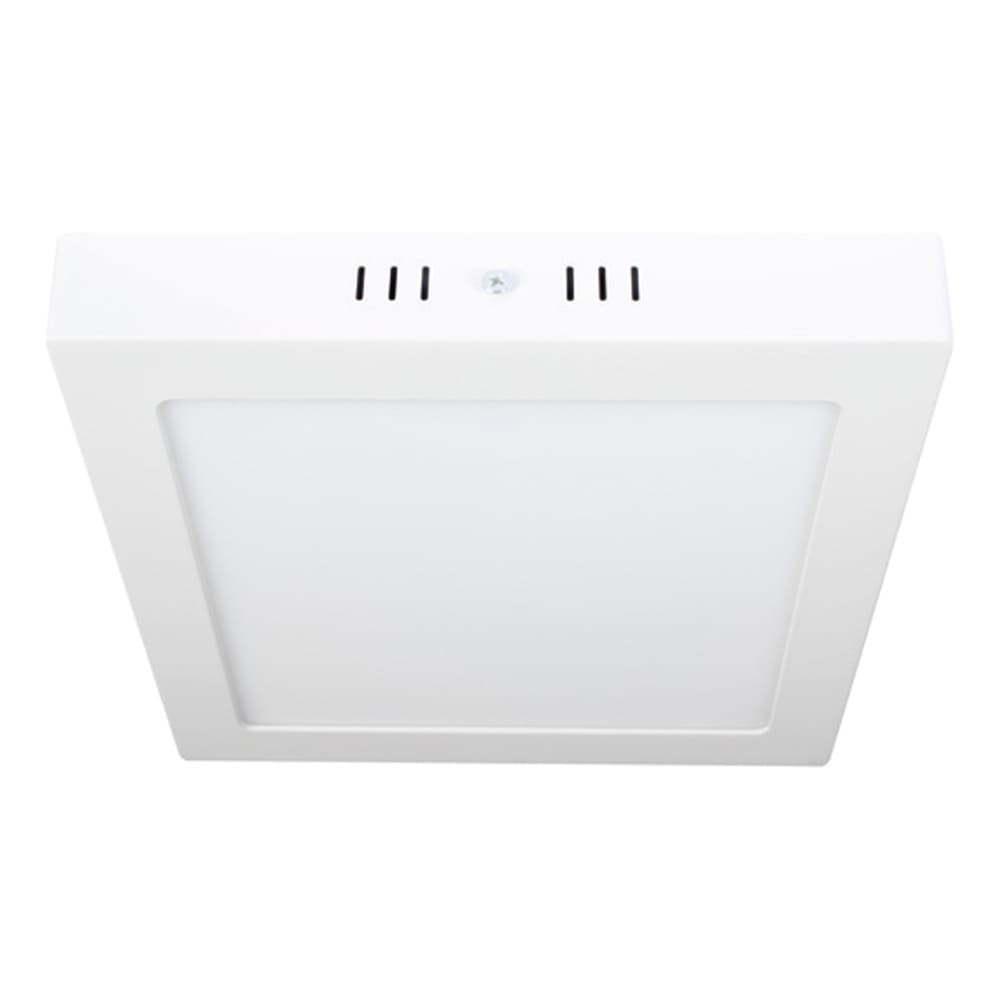 IUSA - Luminaria led cuadrada para sobreponer fija, blanca 18w