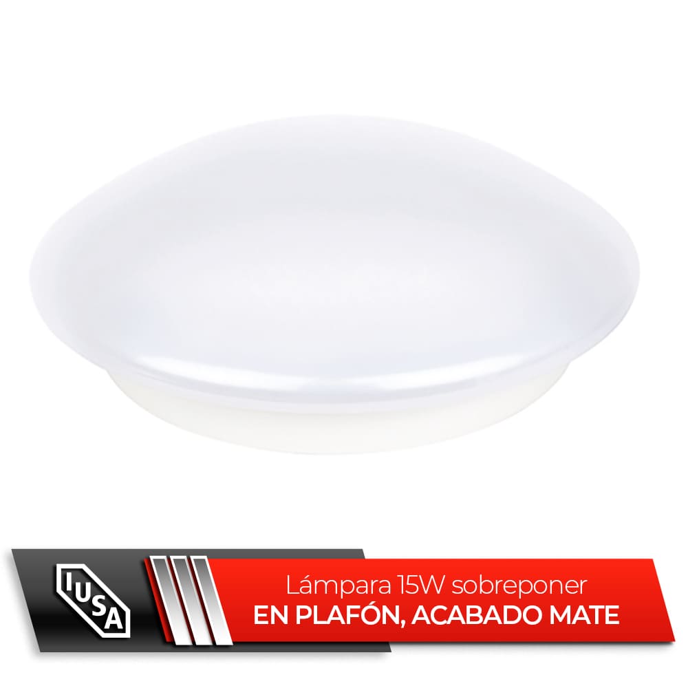 IUSA - Plafón LED para sobreponer mate 15 w