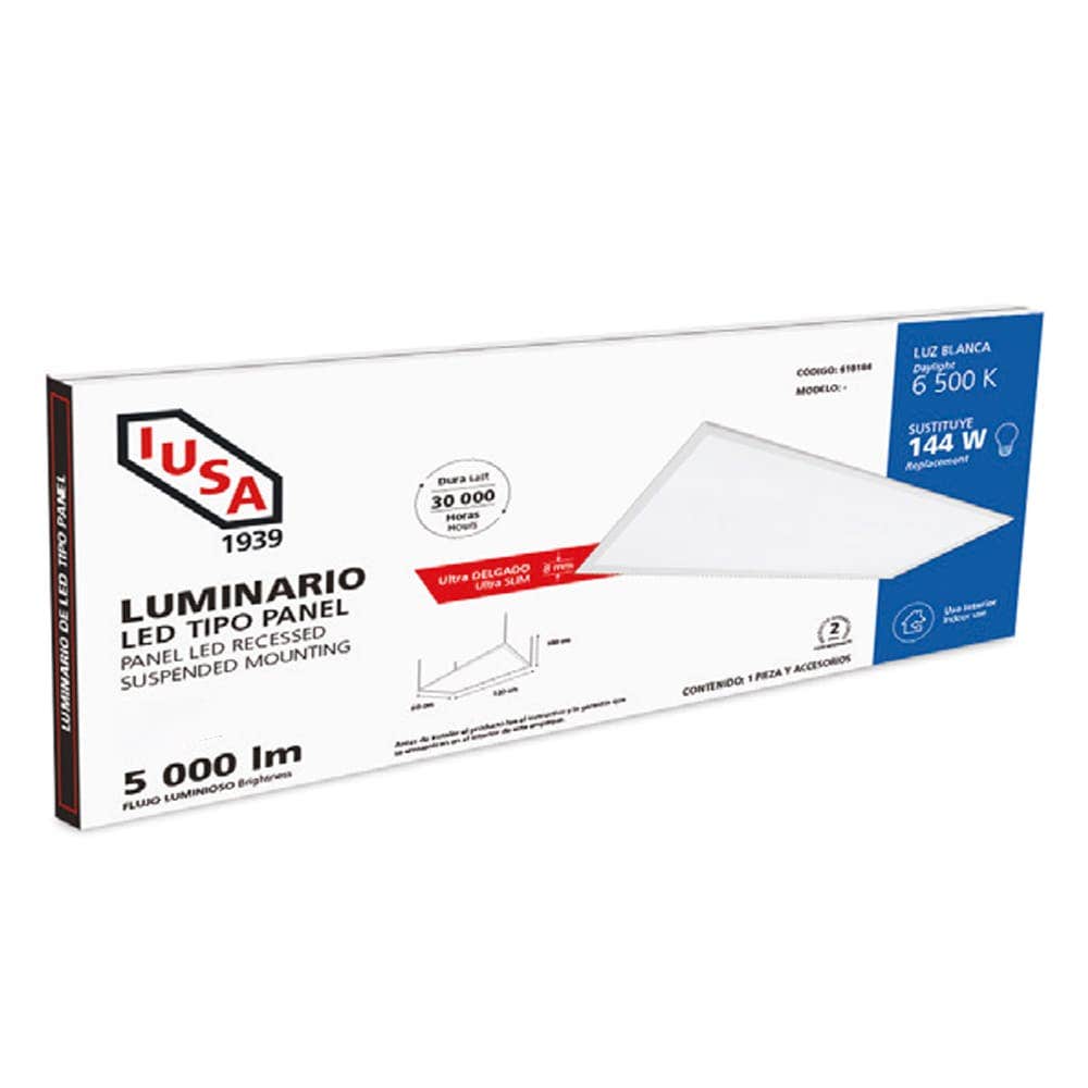 IUSA - Panel LED con tensores, 60 cm, 3600 lm, IUSA