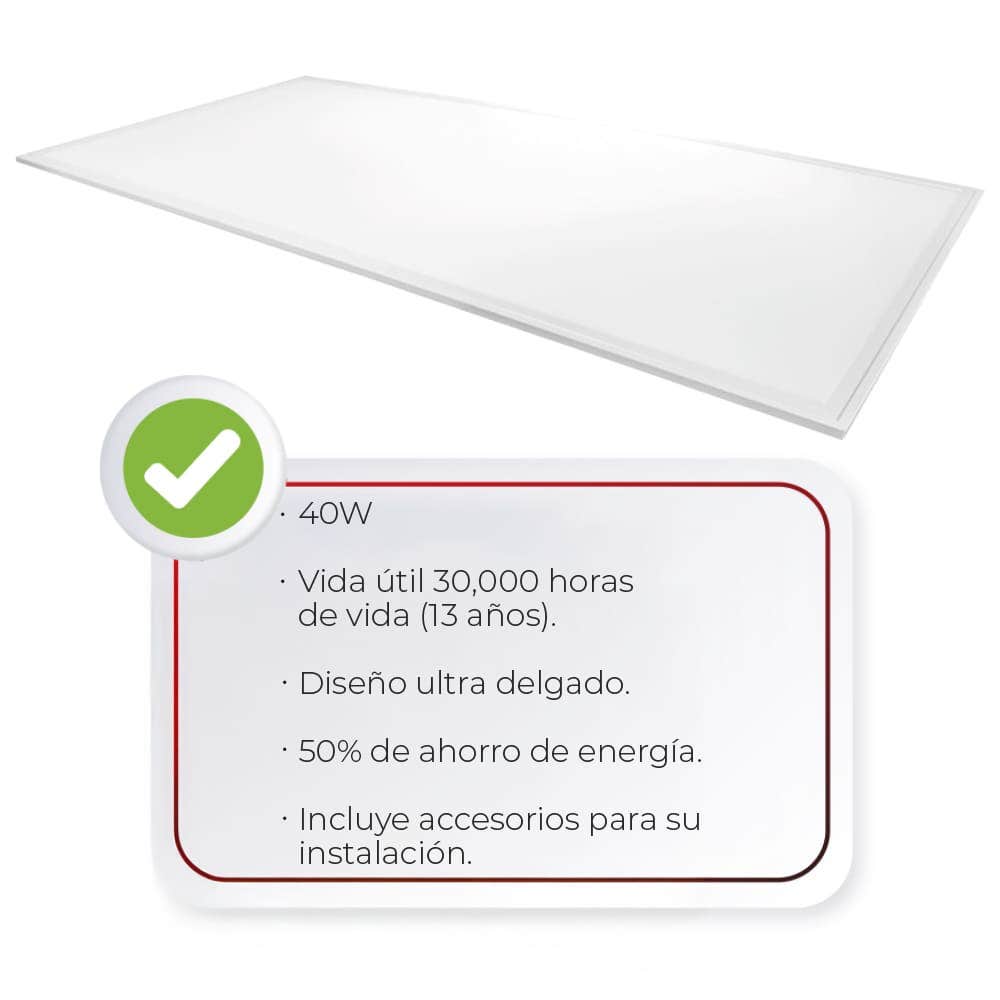IUSA - Panel LED con tensores, 60 cm, 3600 lm, IUSA