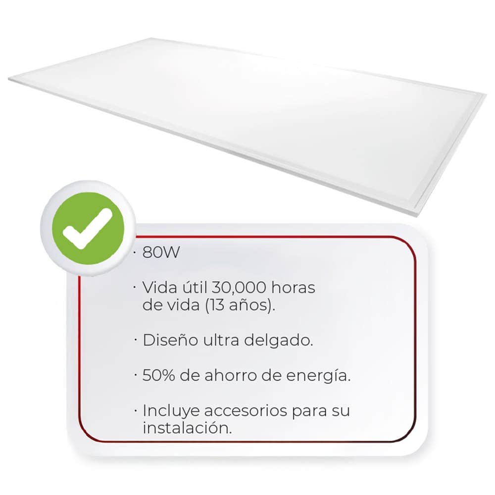 IUSA - Panel LED con tensores, 120 cm, 5000 lm, IUSA