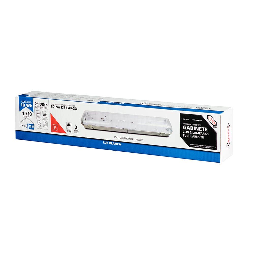 IUSA - Gabinete con tubos LED, 60 cm, 1710 lm, IUSA