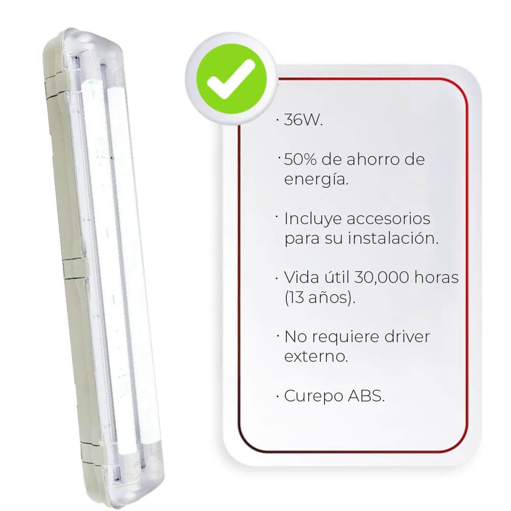 IUSA - Gabinete con tubos LED, 120 cm, 3420 lm, IUSA