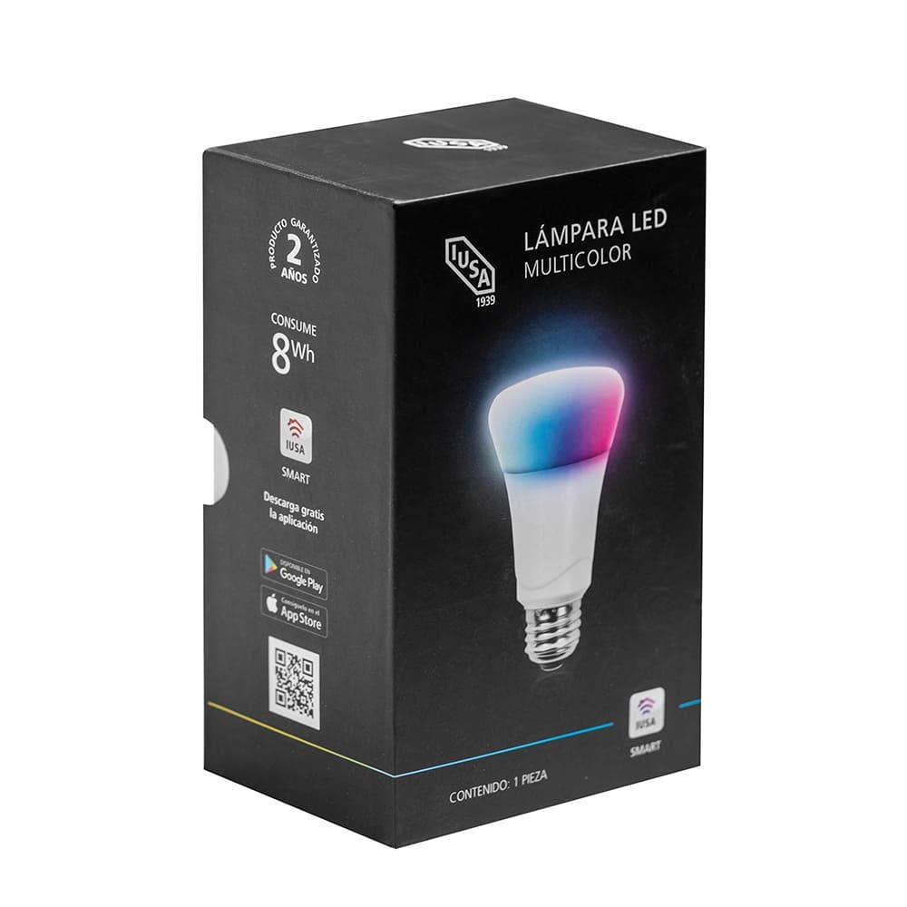 IUSA - Foco inteligente wifi multicolor + luz blanca fría y cálida