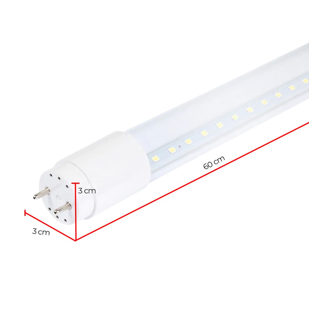 IUSA - Tubo LED T8 opalino, 60 cm, 9W, IUSA
