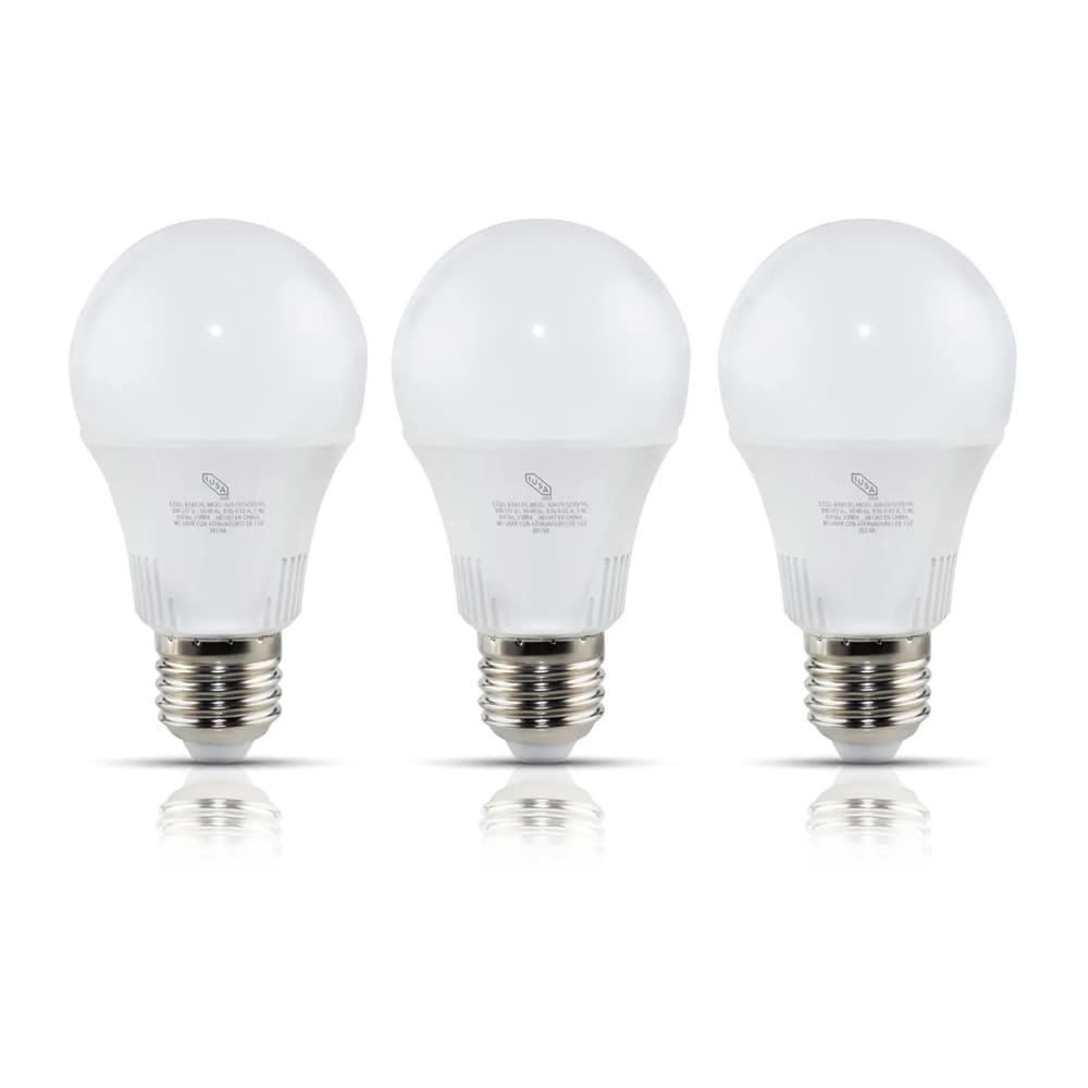 IUSA - Foco LED A19 en tripack, luz blanca 9 W, IUSA