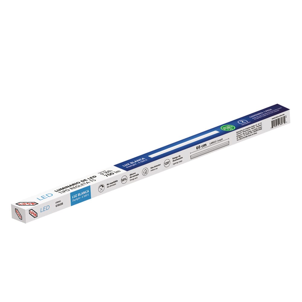 IUSA - Regleta T5 LED, 60 cm 9W luz blanca, IUSA