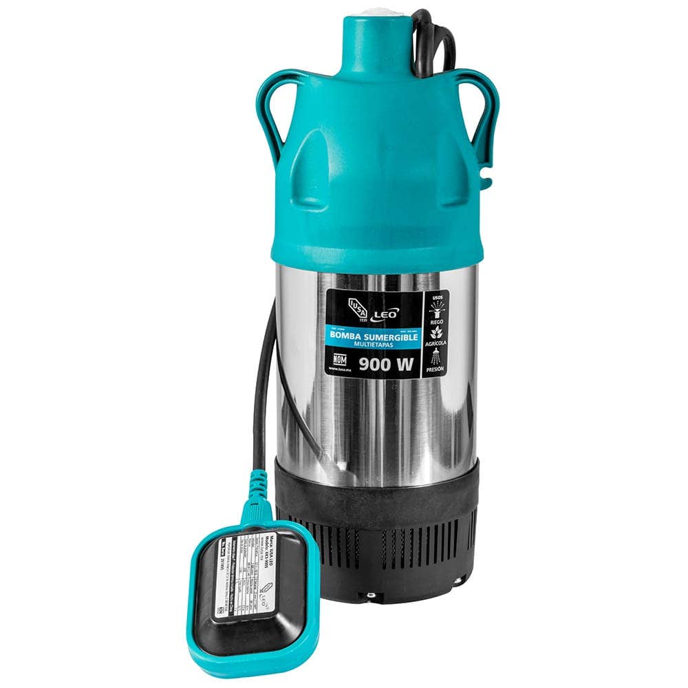 IUSA - Bomba sumergible 1.2 HP para cisterna, acero inoxidable