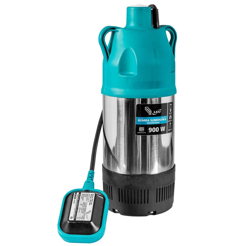 IUSA - Bomba sumergible 1.2 HP para cisterna, acero inoxidable
