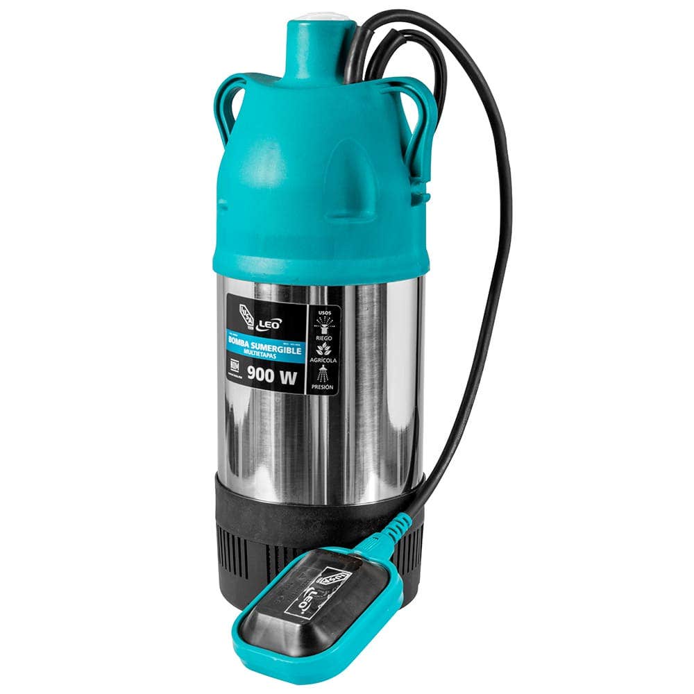 IUSA - Bomba sumergible 1.2 HP para cisterna, acero inoxidable