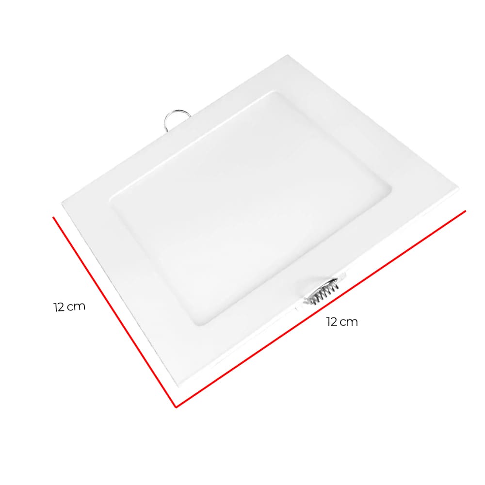 IUSA - Luminaria led cuadrada para empotrar 6w luz cálida