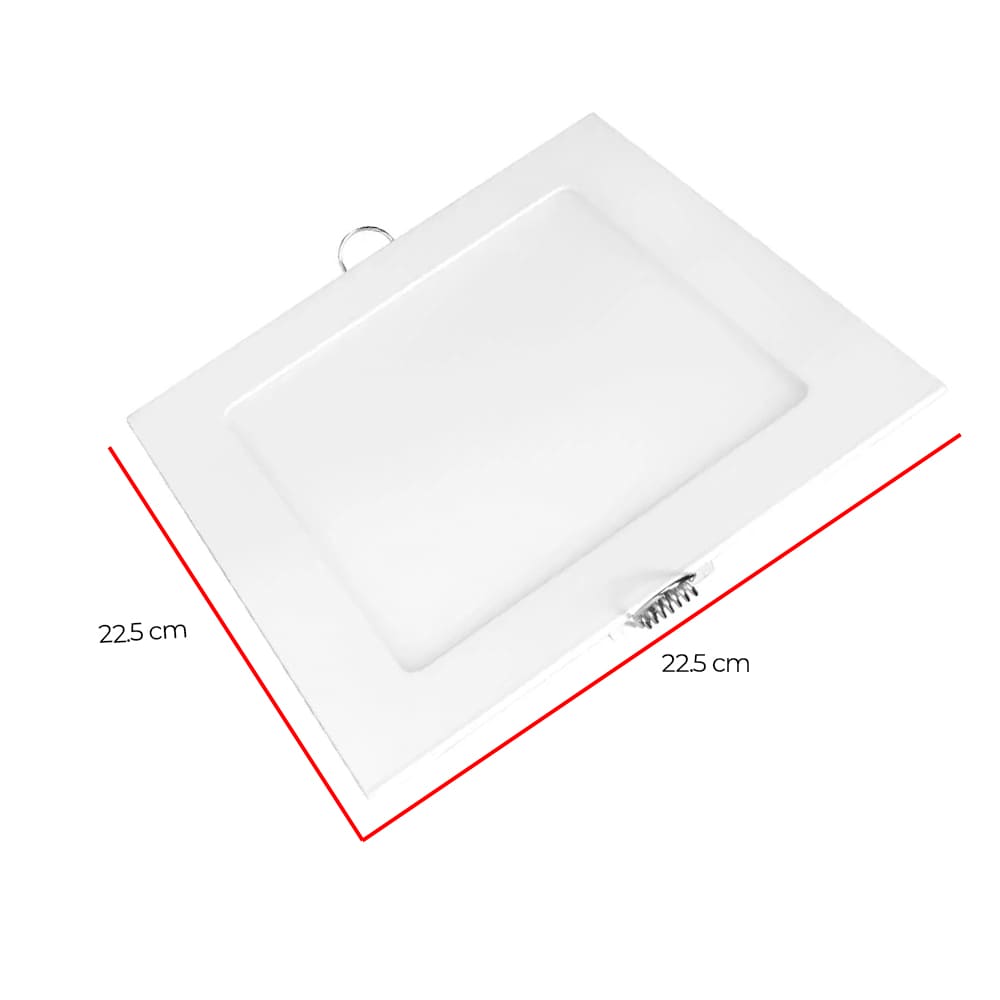 IUSA - Luminaria led cuadrada para empotrar 18w luz cálida