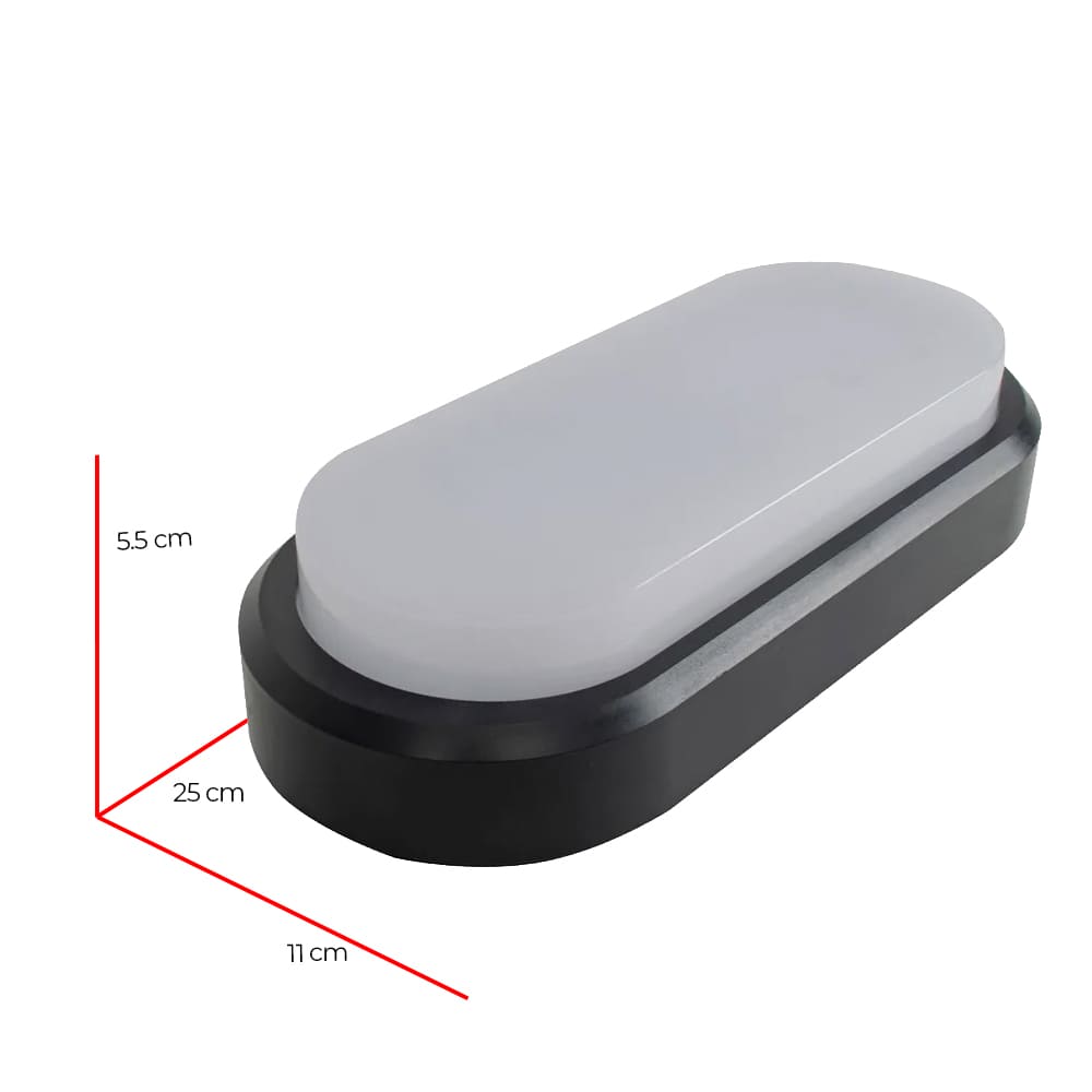 IUSA - Arbotante ovalado LED para exterior, 9W, luz cálida, IUSA