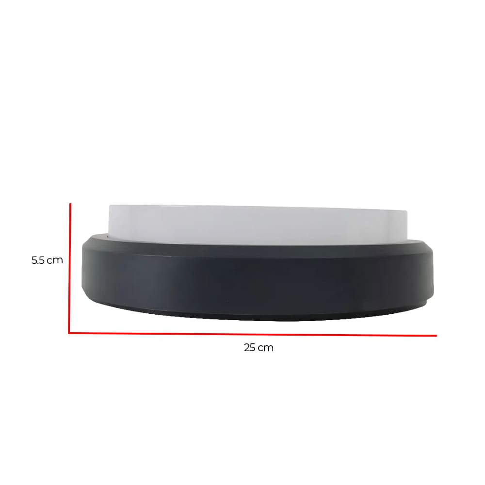 IUSA - Arbotante redondo LED para exterior, 9W, luz cálida, IUSA