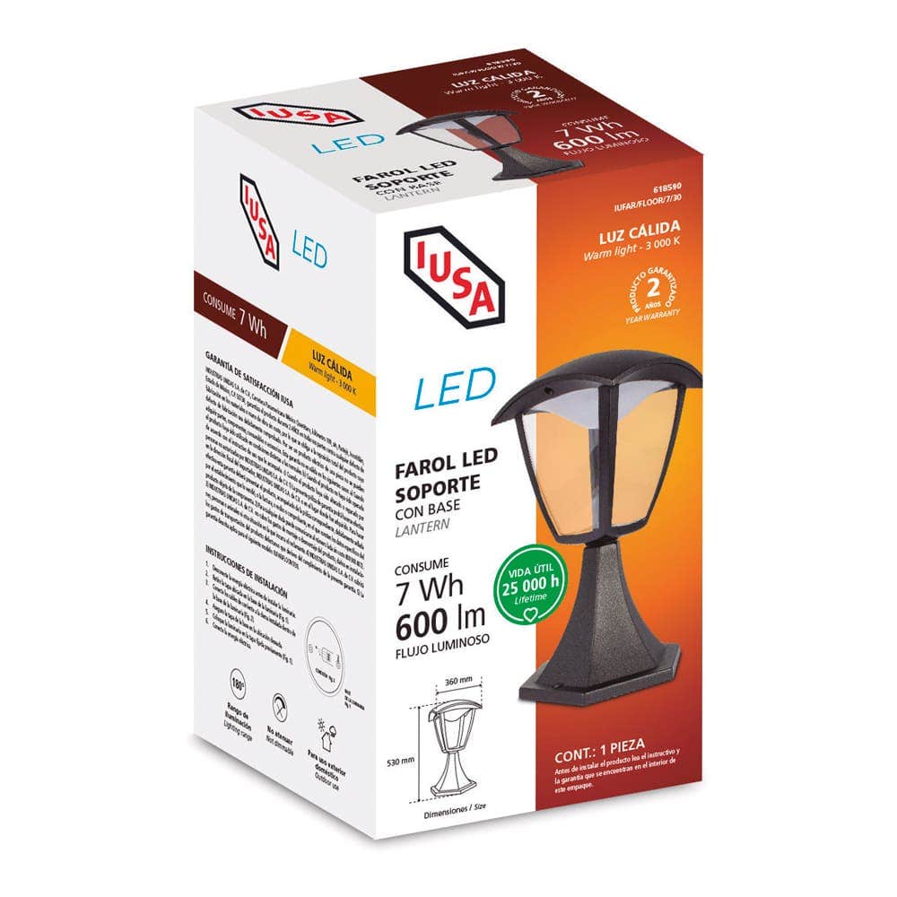 IUSA - Farol LED para piso de 7 W