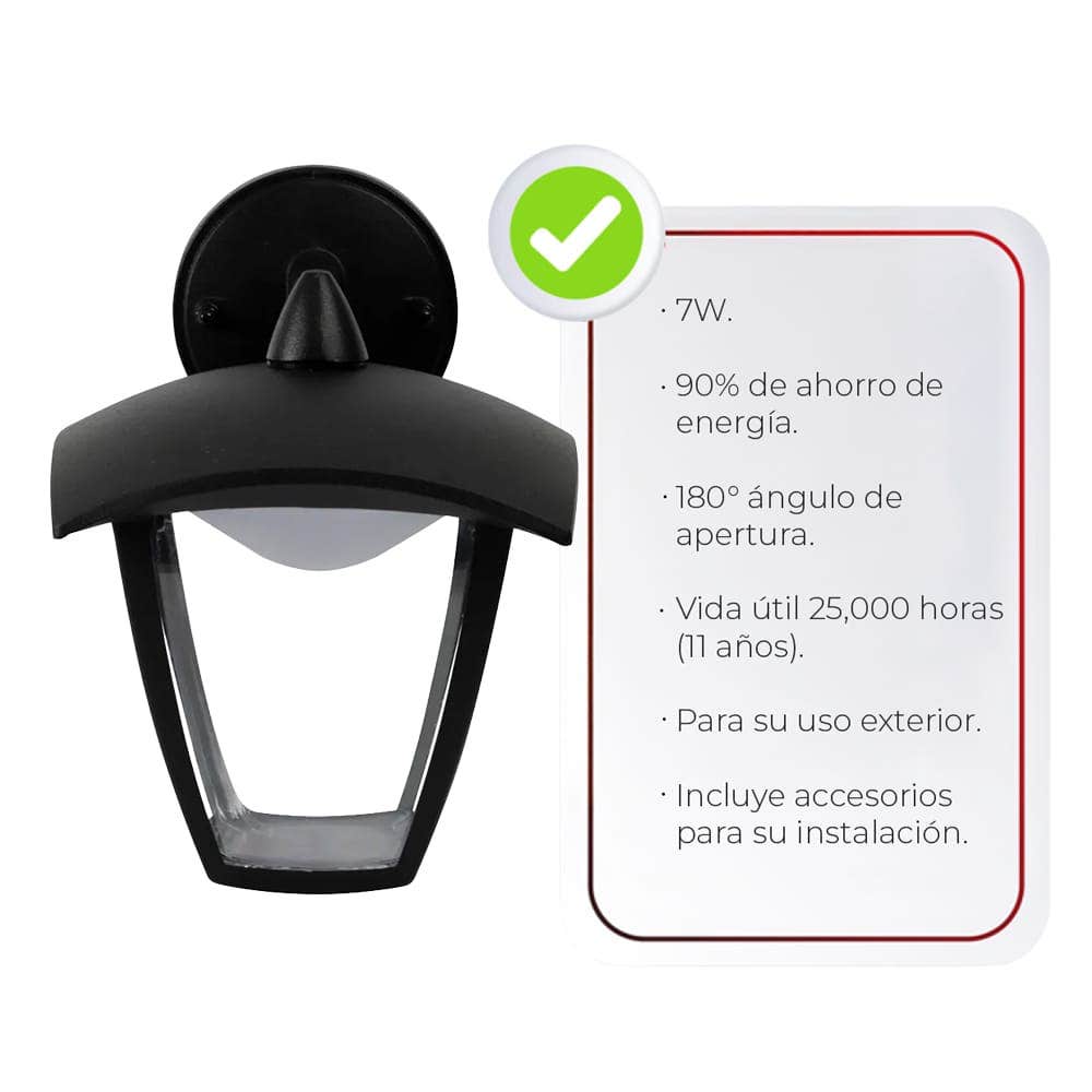 IUSA - Farol led de pared brazo de lado 7 w