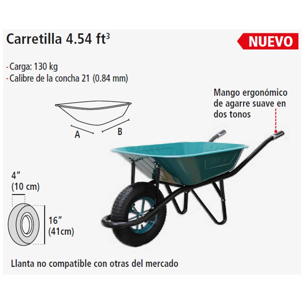IUSA - Carretilla con Llanta Neumática