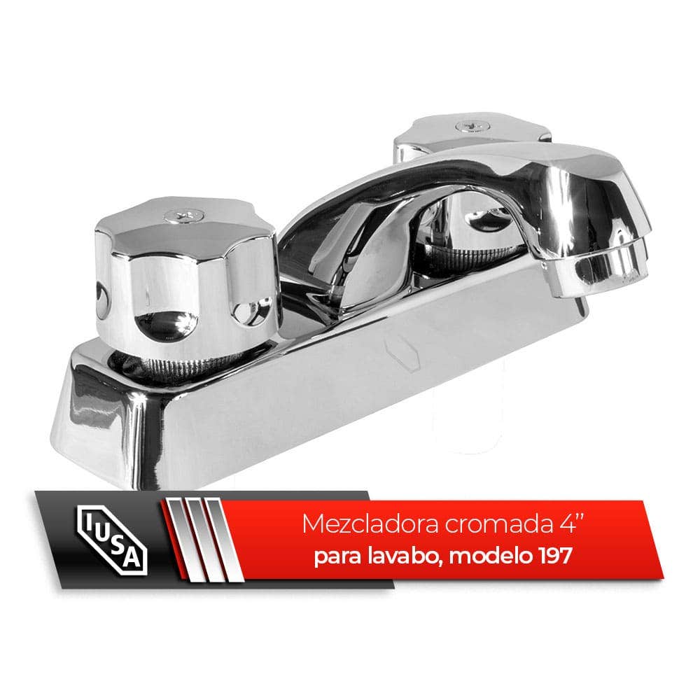 IUSA - Mezcaladora 4" lavabo cromada