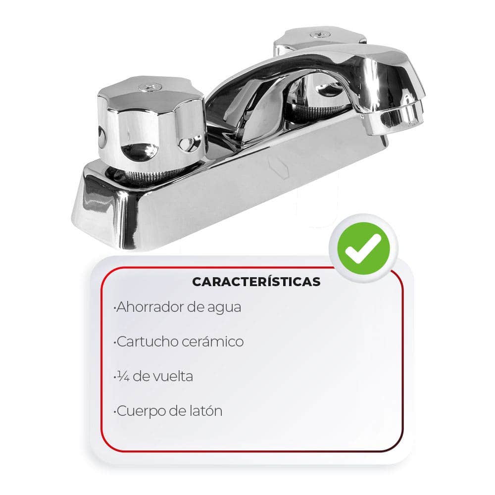 IUSA - Mezcaladora 4" lavabo cromada