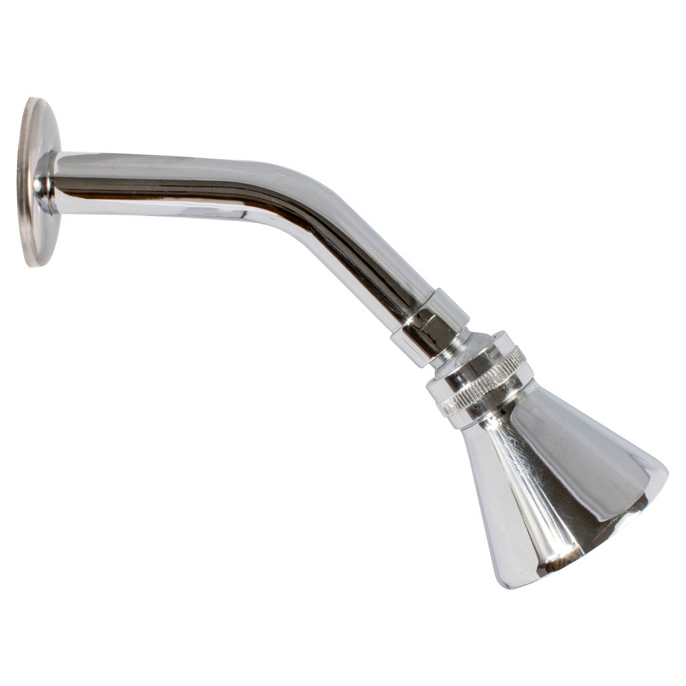 IUSA - Regadera Redonda Ecológica IUSA con brazo y Chapetón Metálicos, 3.8 L/min
