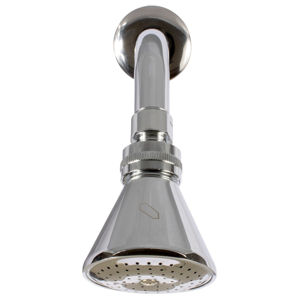 IUSA - Regadera Redonda Ecológica IUSA con brazo y Chapetón Metálicos, 3.8 L/min