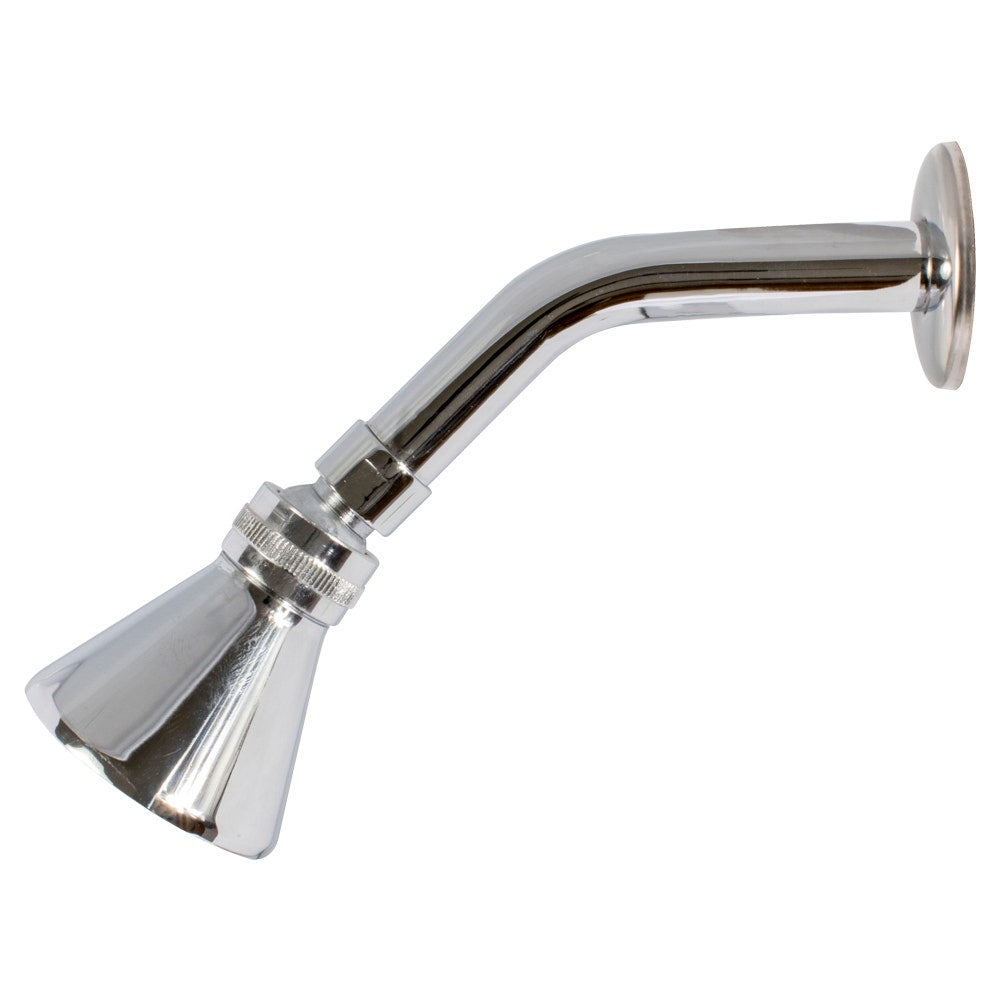 IUSA - Regadera Redonda Ecológica IUSA con brazo y Chapetón Metálicos, 3.8 L/min
