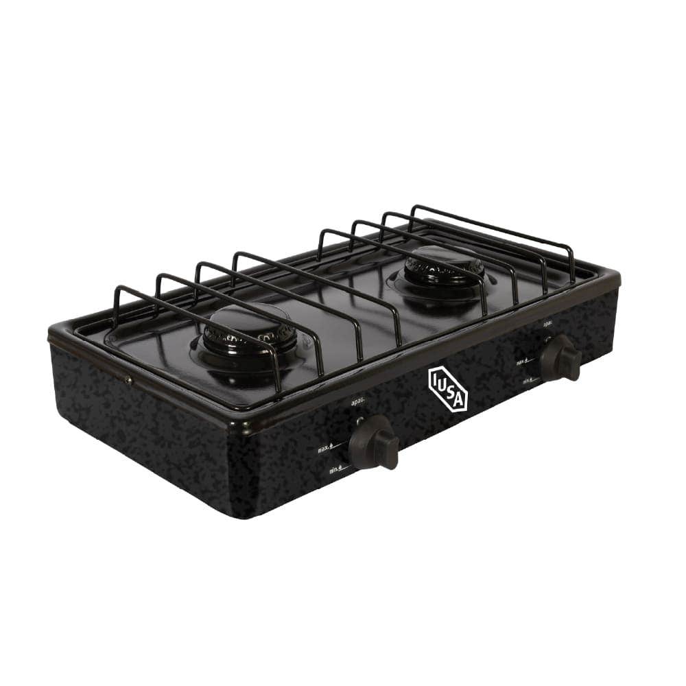 IUSA - Parrilla A Gas 2 quemadores Caper Negro Jaspe