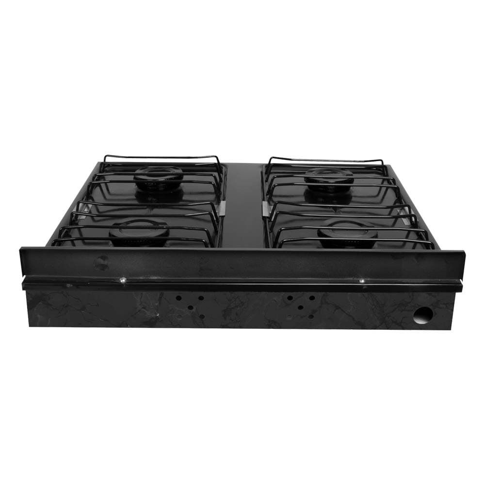 IUSA - Parrilla de gas 4 quemadores caper negro jaspe