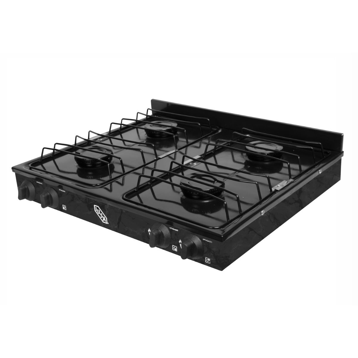 IUSA - Parrilla de gas 4 quemadores caper negro jaspe