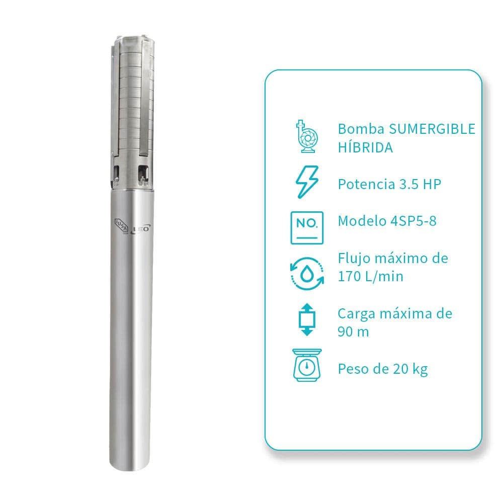 IUSA - Bomba Sumergible Híbrida 2.5 HP, ECO Tecnología, IUSA