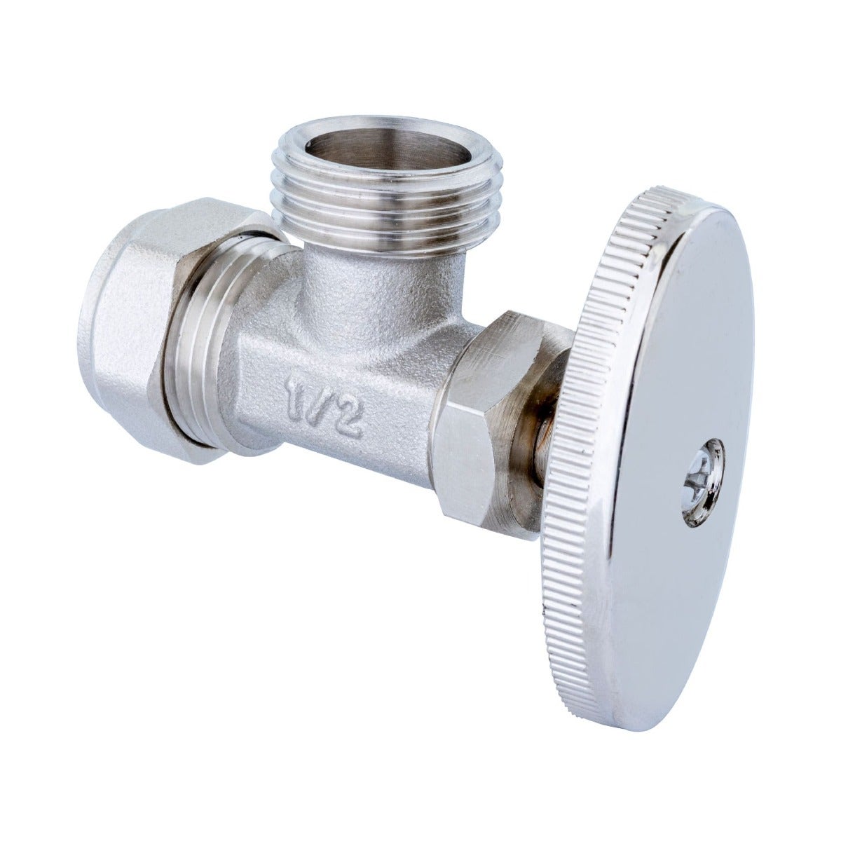 IUSA - Válvula de control angular 13mm 1/2" compresión x 13mm 1/2" HNPS