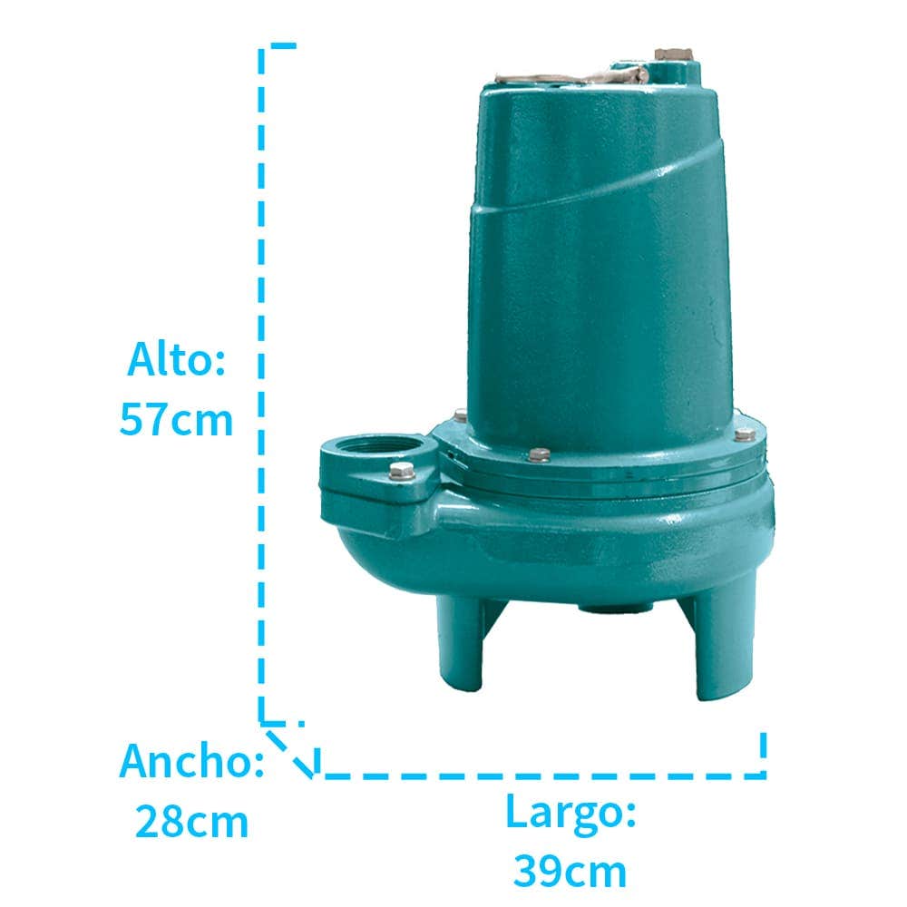 IUSA - Bomba sumergible para aguas residuales 1 hp, 3", iusa