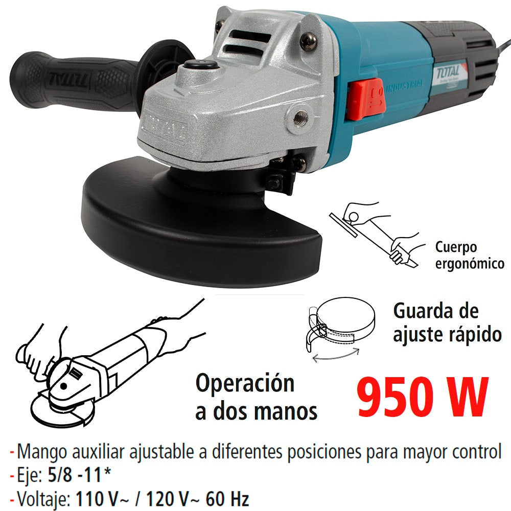 IUSA - Esmeriladora con Disco de 4 1/2", 950 W