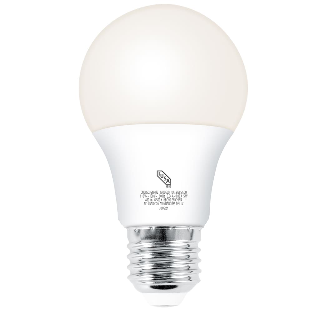 IUSA - Foco LED Eco A19 luz cálida 5 W, IUSA