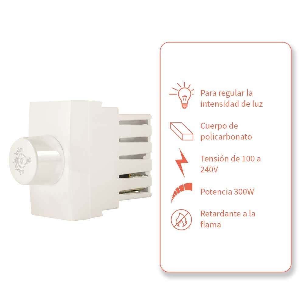 IUSA - Dimmer scudetto blanco brillante