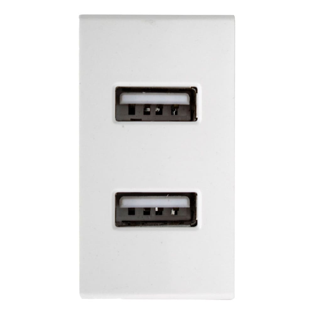 IUSA - Puerto usb scudetto blanco brillante