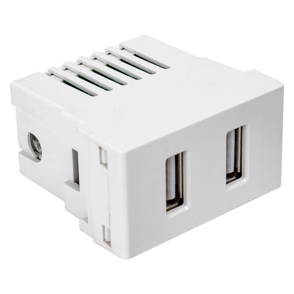 IUSA - Puerto usb scudetto blanco brillante