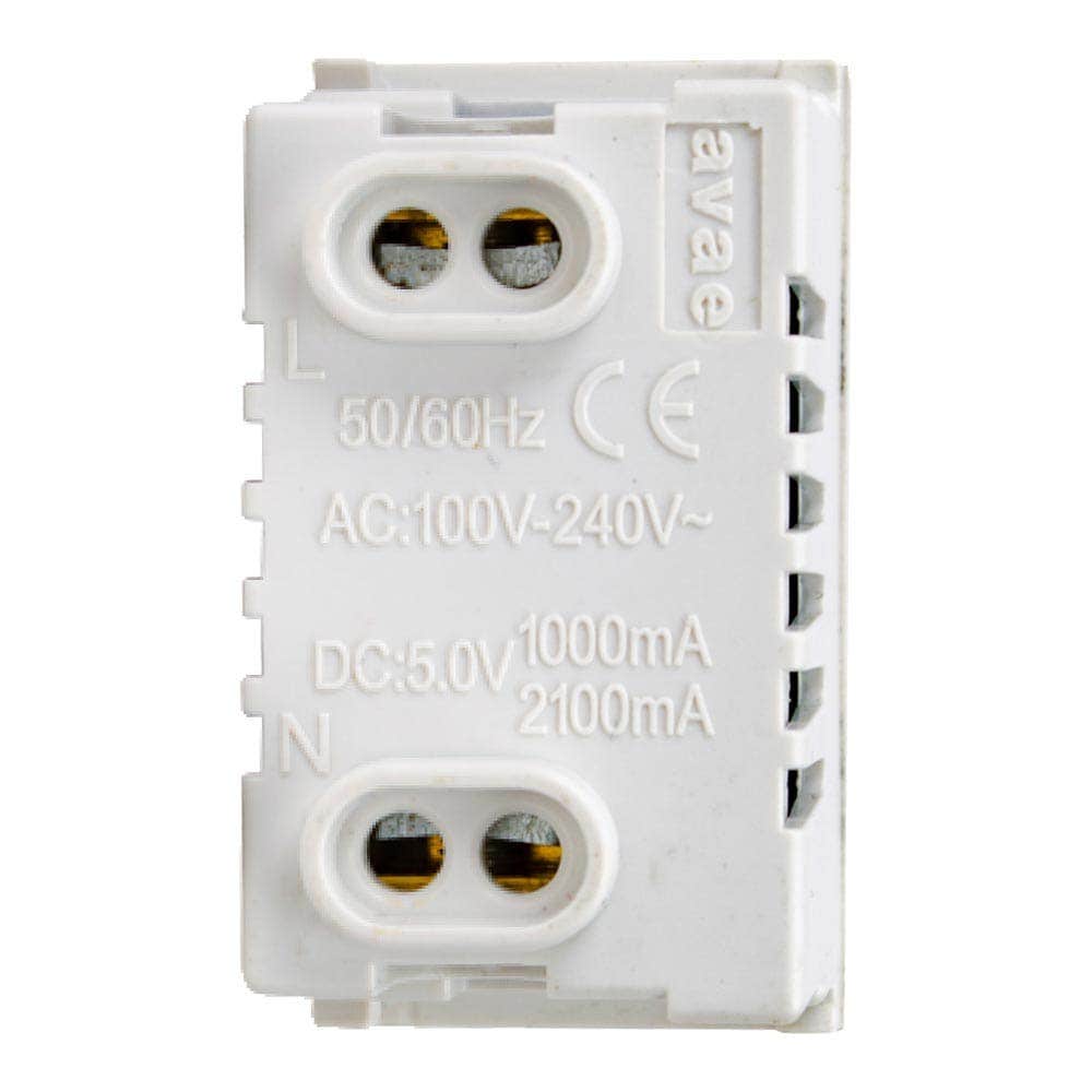 IUSA - Puerto usb scudetto blanco brillante