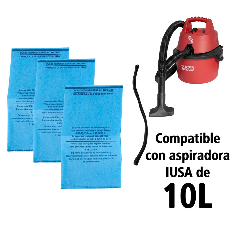 IUSA - Kit de filtros para aspiradora multiusos
