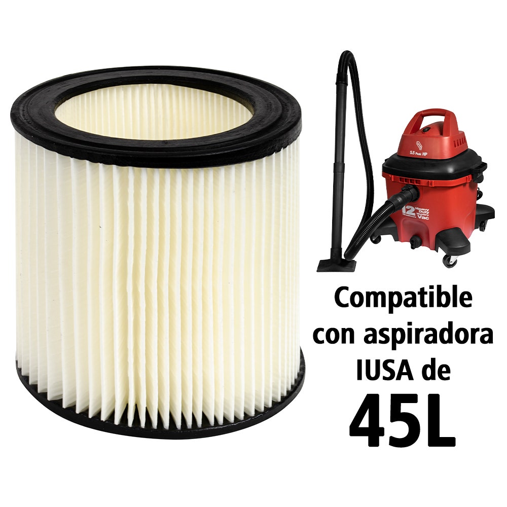 IUSA - Filtro para aspiradora de 12 galones plisado