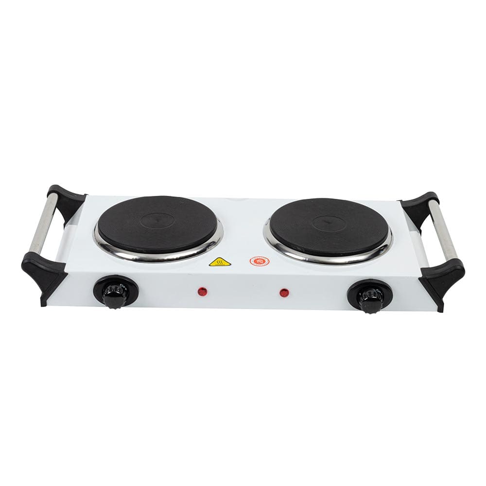 IUSA - Parrilla eléctrica 2 quemadores de disco con asa