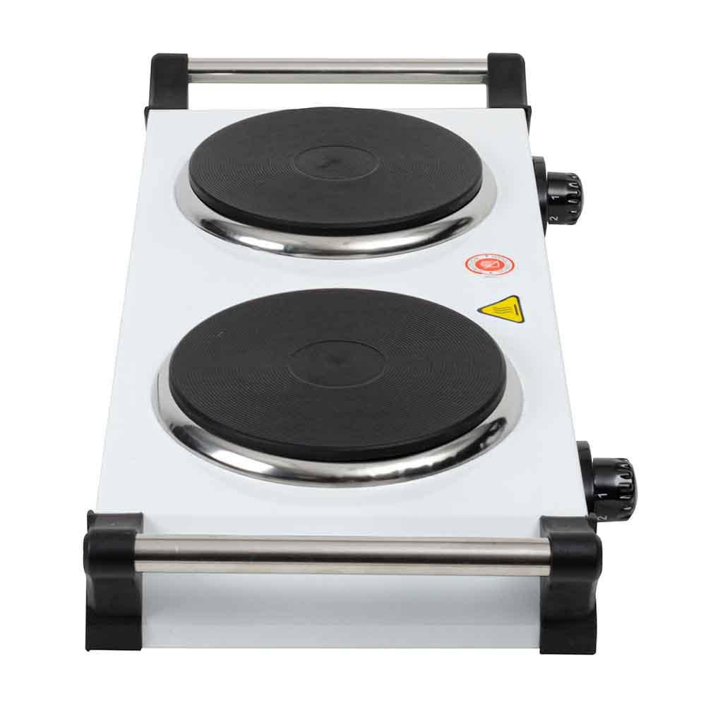 IUSA - Parrilla eléctrica 2 quemadores de disco con asa