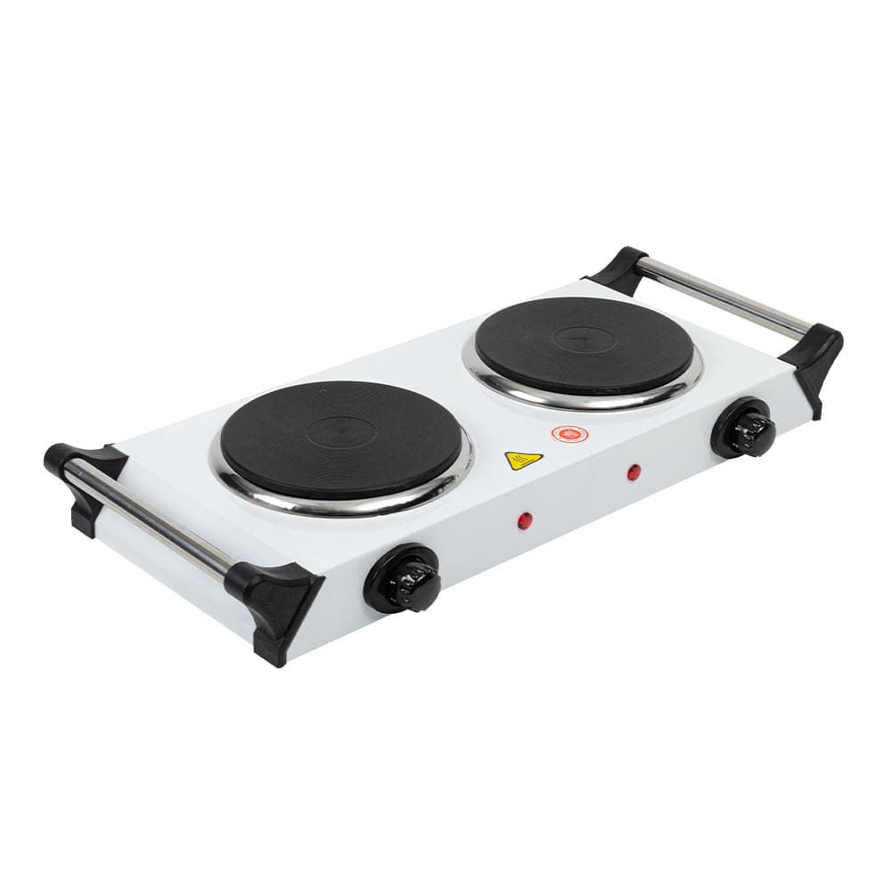 IUSA - Parrilla eléctrica 2 quemadores de disco con asa