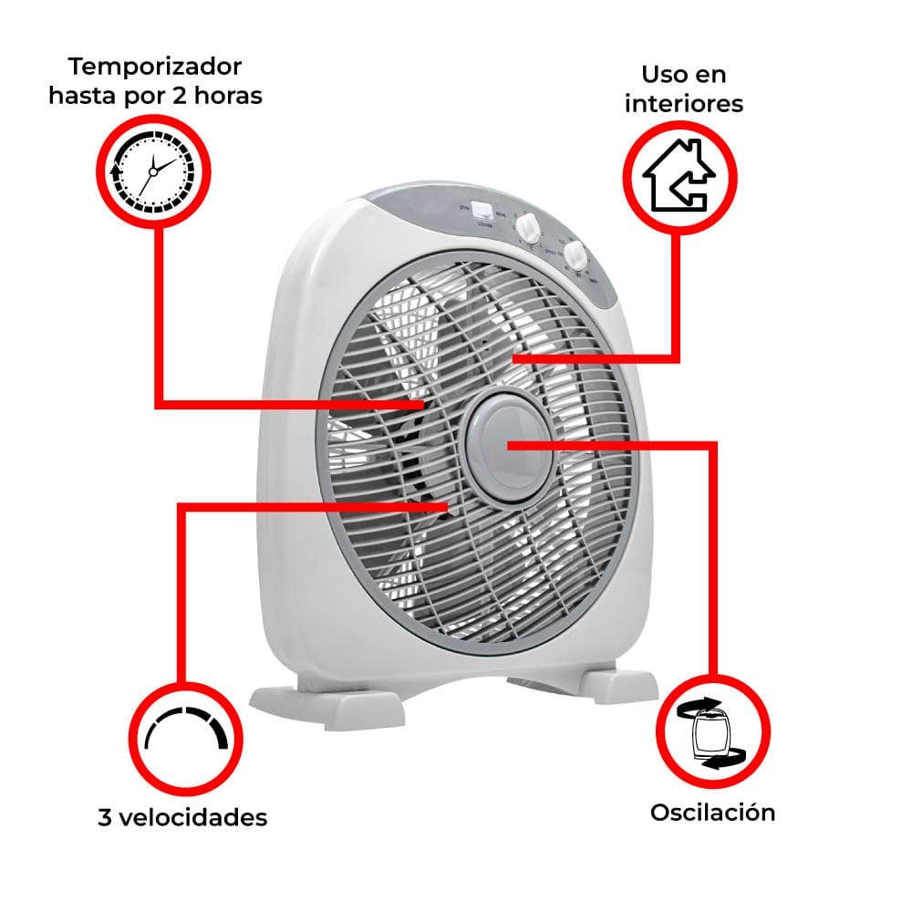 IUSA - Ventilador de escritorio iusa 12" 45w