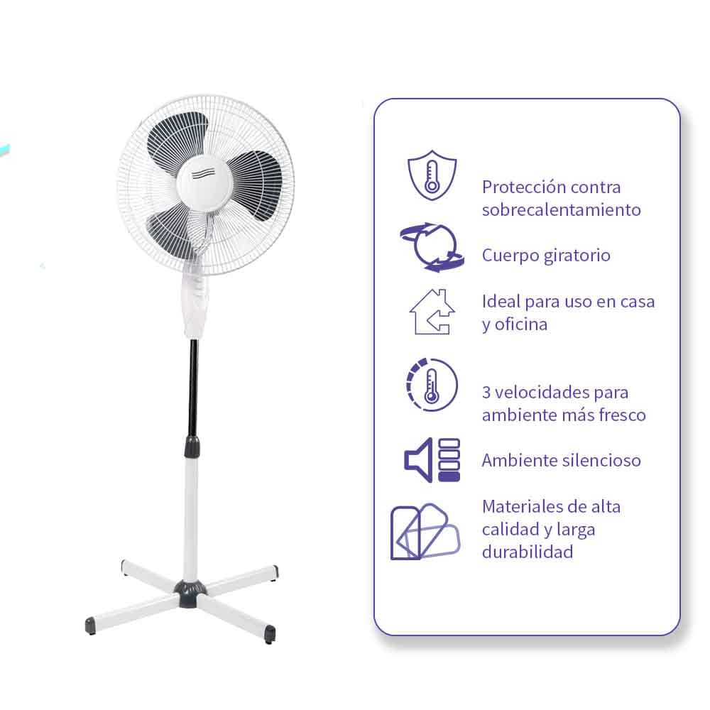 IUSA - Ventilador de pedestal 16" 38 w
