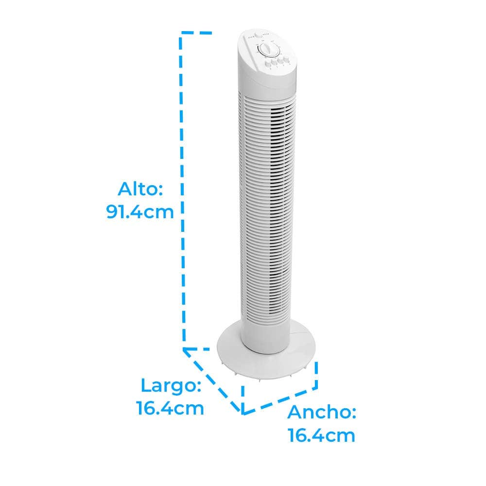 IUSA - Ventilador de torre iusa 36" 42w 3 velocidades con temporizador