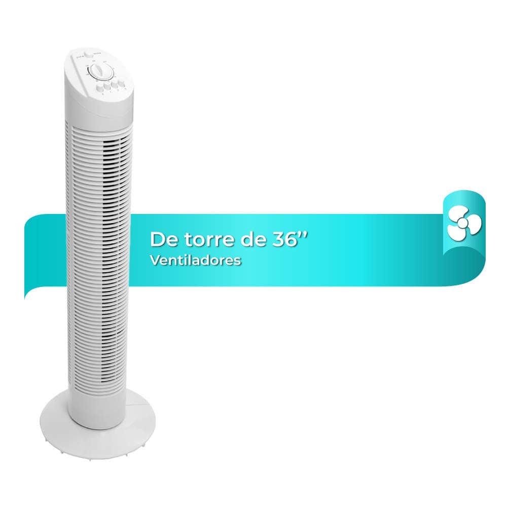IUSA - Ventilador de torre iusa 36" 42w 3 velocidades con temporizador